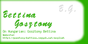 bettina gosztony business card